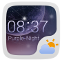 icon Widget Purple Night Style GO Weather EX(PURPLENIGHT TEMA WEATHEREX GİT)
