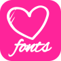 icon Love Fonts(Yazı Tipi ile FlipFont için Aşk Yazı Tipleri)