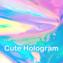 icon Cute Hologram(Renkli Duvar Kağıdı Sevimli Hologram Teması
)