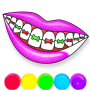 icon Glitter Lips Coloring Game (Parıltılı Dudaklar Boyama Oyunu)