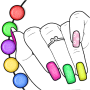 icon Glitter Nails Coloring Game(Parıltılı Tırnak Boyama Oyunu)