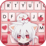 icon Anime Cat Boy Keyboard Background (Anime Kedi Boy Klavye Arka Planı
)
