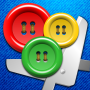 icon Buttons and Scissors(Düğmeler ve Makas)