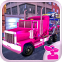 icon Pink Trailer truck simulator(Pembe Römork Kamyon Araba Taşıyıcı)