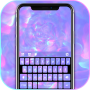 icon Purple Holographic Keyboard Background (Mor Holografik Klavye Arka Planı
)