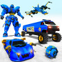 icon Police Robot Car Transform War (Polis Robot Araba Dönüşümü Savaş
)