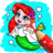icon Glitter mermaid coloring(Çocuklar için deniz kızı boyama) 1.9