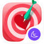 icon Valentine red heart theme (Sevgililer kırmızı kalp teması)