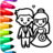 icon Bride and Groom Coloring Book(Prenses Düğün Boyama Oyunu) 32