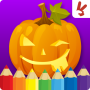 icon Kids coloring book halloween (Çocuklar boyama kitabı halloween)