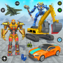 icon Excavator Robot Car Game-Dino(Ekskavatör Robot Savaşı - Araba Oyunu)