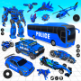 icon Police Robot BusCar Games(Polis Otobüsü Robot Bisiklet Oyunları)
