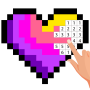 icon Pixel Art Color by number Game (Piksel Sanatı Numaraya Göre Renk Oyunu)