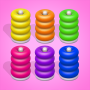 icon Color Sort 3D — Hoop Stack (Color Sort 3D — Hoop Stack DOP Choo - Tek Parça Pocoyo'yu ve Gizli Nesneleri)