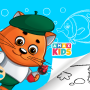 icon Coloring Pages for Kids (Çocuklar için Düz Kroki Boyama Sayfaları
)