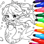 icon Mermaid Coloring:Mermaid games (Mermaid Coloring :Denizkızı oyunları)