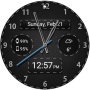 icon Black Leather HD Watch Face (Siyah Deri HD Saat Yüzü)