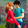 icon Anime Girl High School Simulator Game 3D(Anime okul oyunları: Dating Sim)