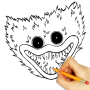 icon How to Draw: Huggy Wuggy(Huggy Wuggy Lexique gazetecilik nasıl çizilir)