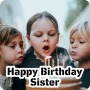 icon happy birthday little sister(Doğum günün kutlu olsun küçük kız kardeş)