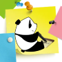 icon Sticky Note with Momo Panda(Momo Panda ile Yapışkan Not
)