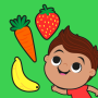 icon Fruits and Vegetables(3 yaş ve üstü çocuklar için 3+ Yürümeye
)