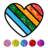 icon Love Coloring Book(Parıltılı Kalp Aşk Adet) 6