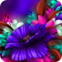 icon Launcher Theme(S6 için Temalar uygulaması Purple Bloom çiçek)