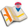 icon Map of Croatia offline(Hırvatistan çevrimdışı haritası)