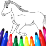 icon Horse coloring pages game (At boyama sayfaları oyunu)