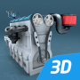 icon Four-stroke Otto engine educational VR 3D()