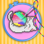 icon Cross Stitch Coloring Art (Çapraz Dikiş Boyama Sanatı
)