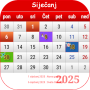 icon Croatia Calendar 2025 (Hırvatistan Takvimi 2025)