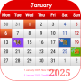 icon Sweden Calendar 2025 (İsveç Takvimi 2025)
