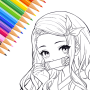 icon Manga Coloring(Anime Boyama: Renk Zamanı Pop)