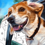 icon Dog Color by Number(Köpek Boyası Boyama
)