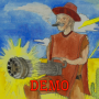 icon Cowboy with a Gatling Gun Demo(Bir Gatling Gun Demo ile kovboy)