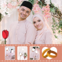 icon Couple Hijab Wedding Frames()