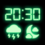 icon Weather Night Dock with clock (Hava Gece Saatli Dock)