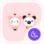 icon Lovely Panda Theme(Sevimli Panda Bebek teması ve HD duvar kağıtları)